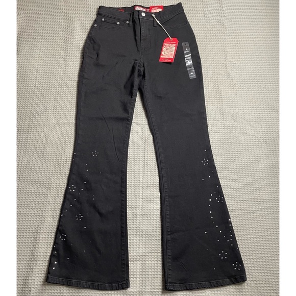 Lucky Brand Denim - Lucky Brand Stevie High Rise Flare Jeans 6 / 28 NWT Women’s Black Studded